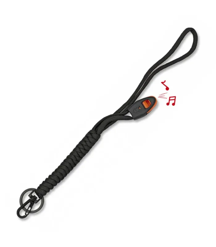 Portachiavi in Paracord di 2 metri con fischietto, vari colori. ⚔️