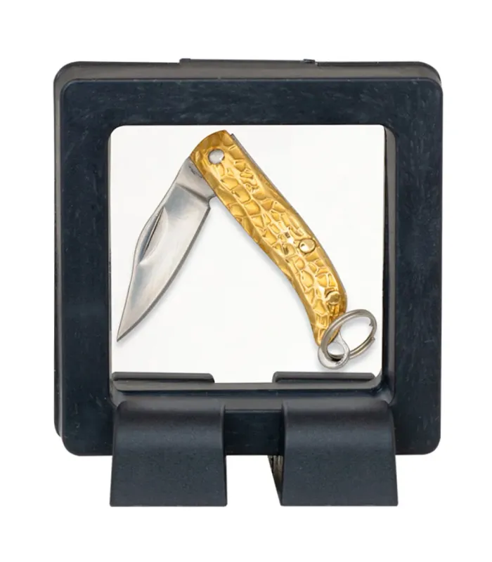 Porte-clé mini couteau avec exposant, lame de 2,8 cm ⚔️