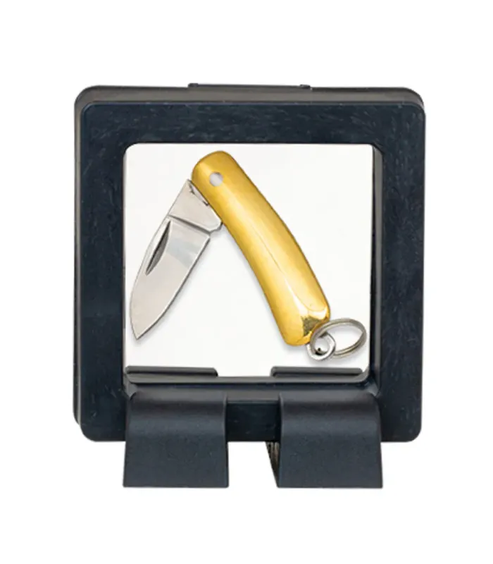 Miniatur Taschenmesser Schlüsselanhänger mit Aussteller, Klinge 2,5 cm ⚔️