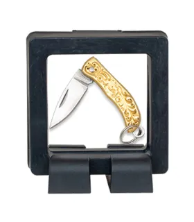 Miniature Knife Keychain with Display Stand, Blade 2.5 cm ⚔️
