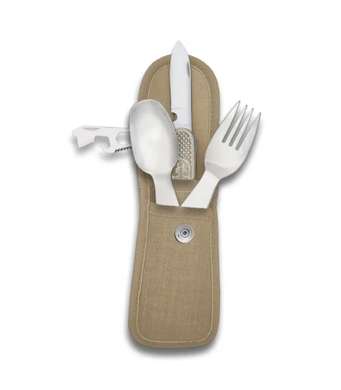 Camping Cutlery Set with Desert Camo Pixel Case ⚔️