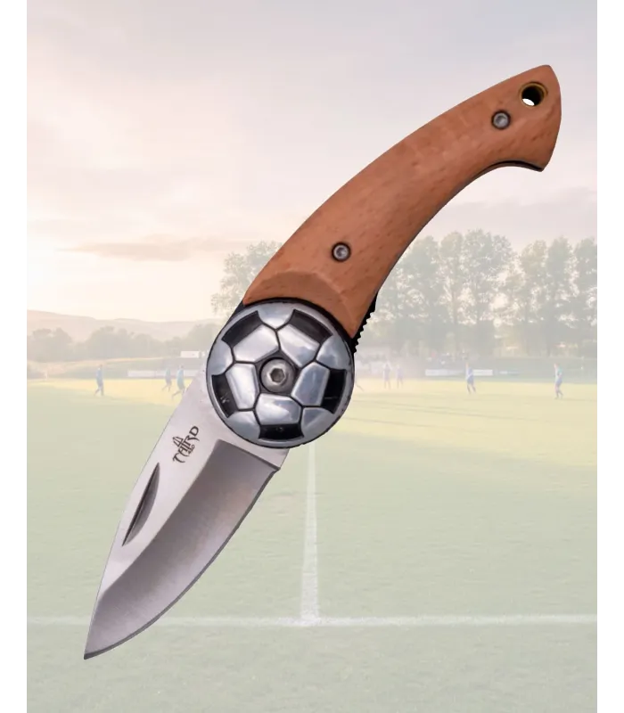 Coltello da collezione pallone da calcio acciaio legno ⚔️