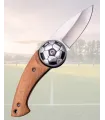Coltello da collezione pallone da calcio acciaio legno ⚔️