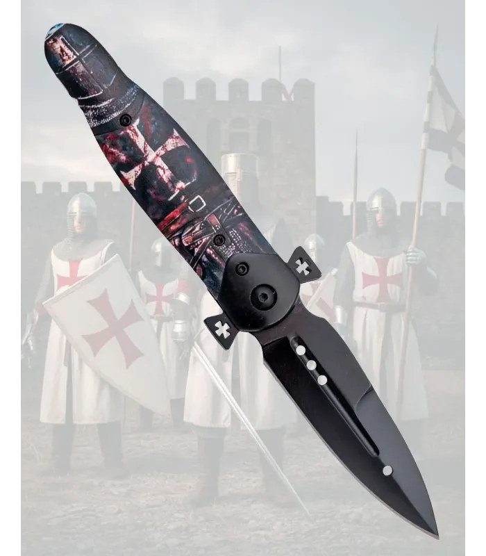 Third Templaria 3D Løkniv Bøg Stål Samling 8,1cm ⚔️