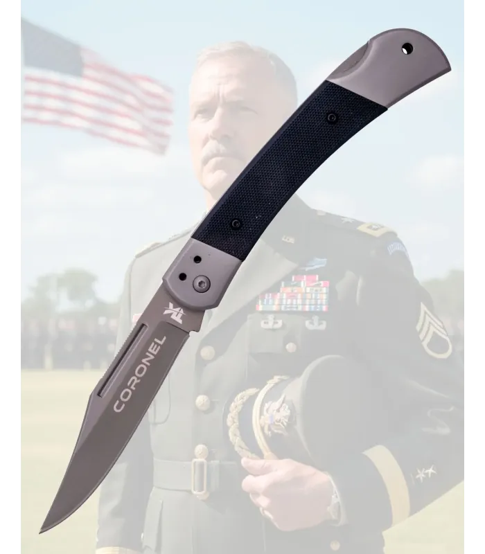 Couteau Tramuntana Knives Coronel G10 titane gris, verrou arrière ⚔️