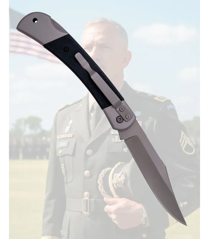 Tramuntana Knives Coronel G10 Folding Knife in Gray Titanium, Back Lock. ⚔️