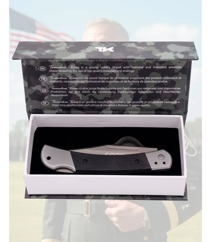 Tramuntana Knives Coronel G10 grå titanium, baglås ⚔️