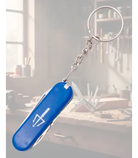 Navaja llavero multiusos 5 en 1 mango azul ABS ⚔️