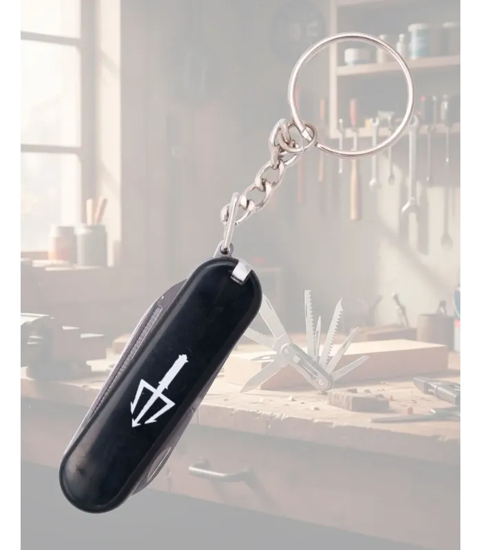 Multifunktions Taschenmesser 5 in 1 mit schwarzem ABS-Griff ⚔️