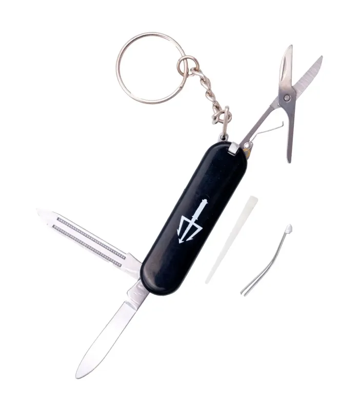 5-in-1 Black ABS Keychain Multi-Tool ⚔️