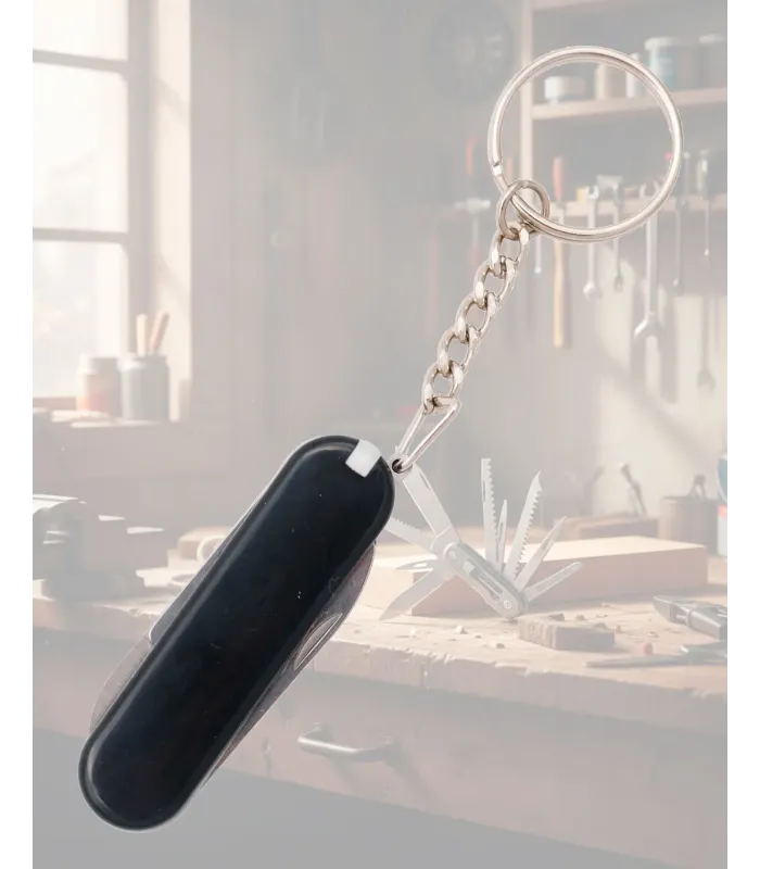 5-in-1 Black ABS Keychain Multi-Tool ⚔️
