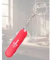 Navaja llavero multiusos 5 en 1 mango rojo ABS ⚔️
