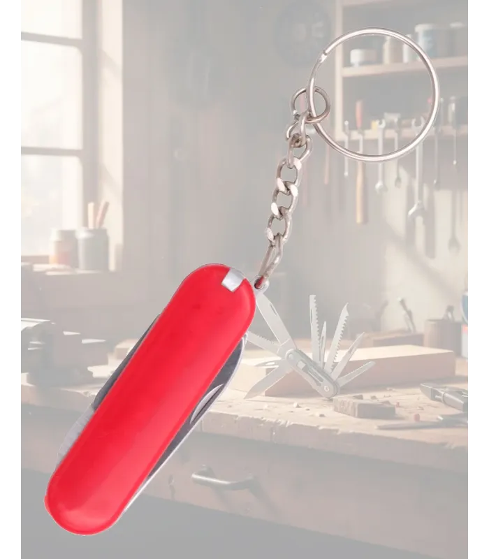 5-in-1 Multi-Tool Keychain with Red ABS Handle ⚔️