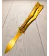 Coltello a farfalla da allenamento senza filo in titanio dorato ⚔️