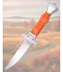 Pocket Knife Mirror Finish Steel Orange Handle 9.3 cm ⚔️