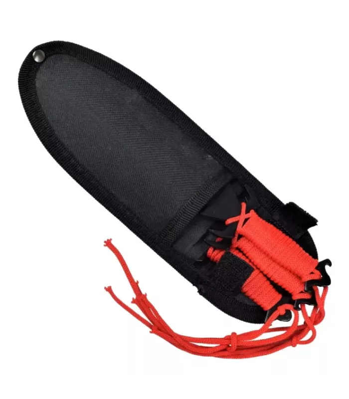 Fantasie-Wurfmesser Totenköpfe mit Hülle (19 cm). ⚔️