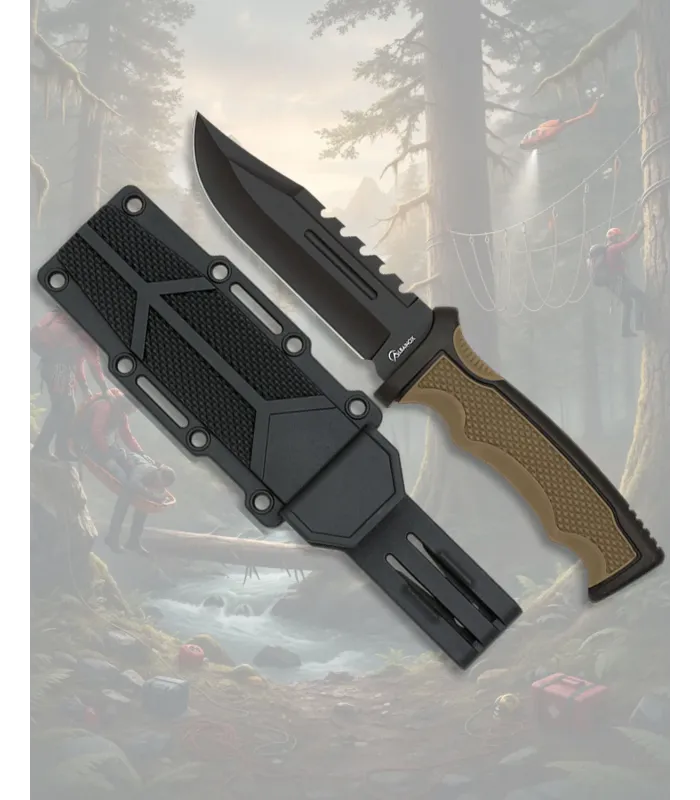 Cuchillo táctico Albainox modelo coyote con funda ⚔️