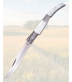 Faca de carraca Seda Perla Aço 440 com estojo ⚔️