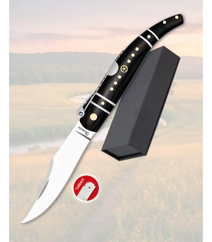 Coltello Albainox, acciaio al carbonio, manico in stamina nera ⚔️
