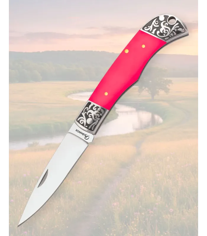 Albainox Roze Acryl Mes met RVS Lemmet (8 cm) ⚔️