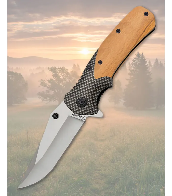 Albainox Folding Knife Stainless Steel with Wooden Handle ⚔️