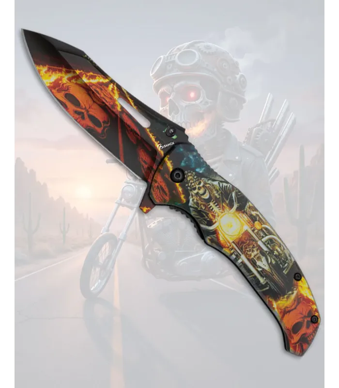 Albainox Skull Design 3D Knife ⚔️