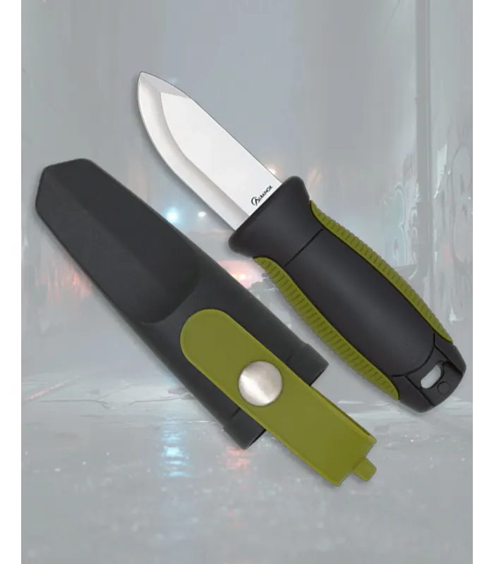 Coltello tattico Albainox nero-verde con fodero ⚔️