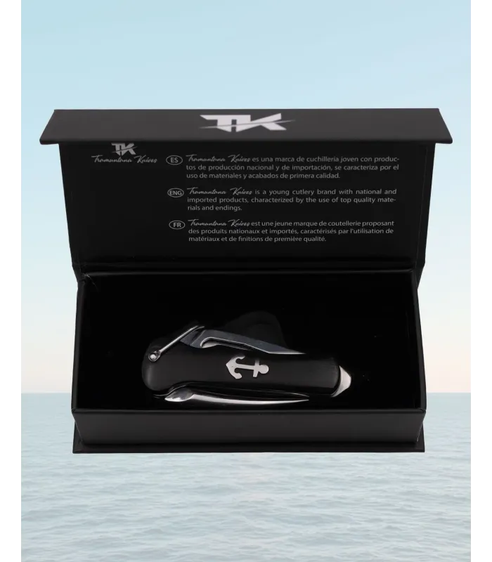 Couteau de maître bateau Tramuntana, manche en bois d'ébène ⚔️