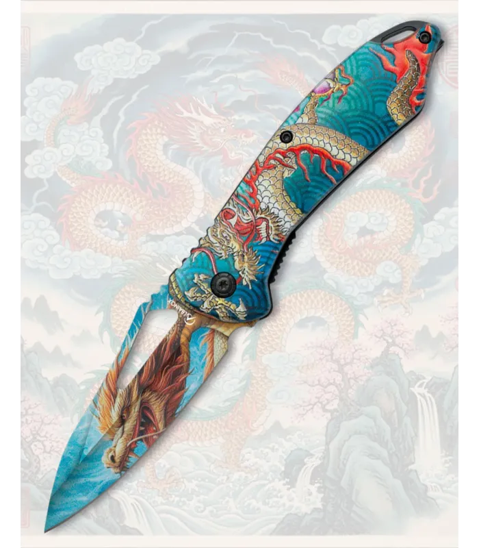 Coltello Albainox con draghi 3D manico in ABS ⚔️