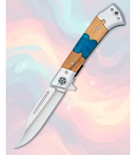 Albainox Liner Lock Knife Satin Finish Olive Wood ⚔️