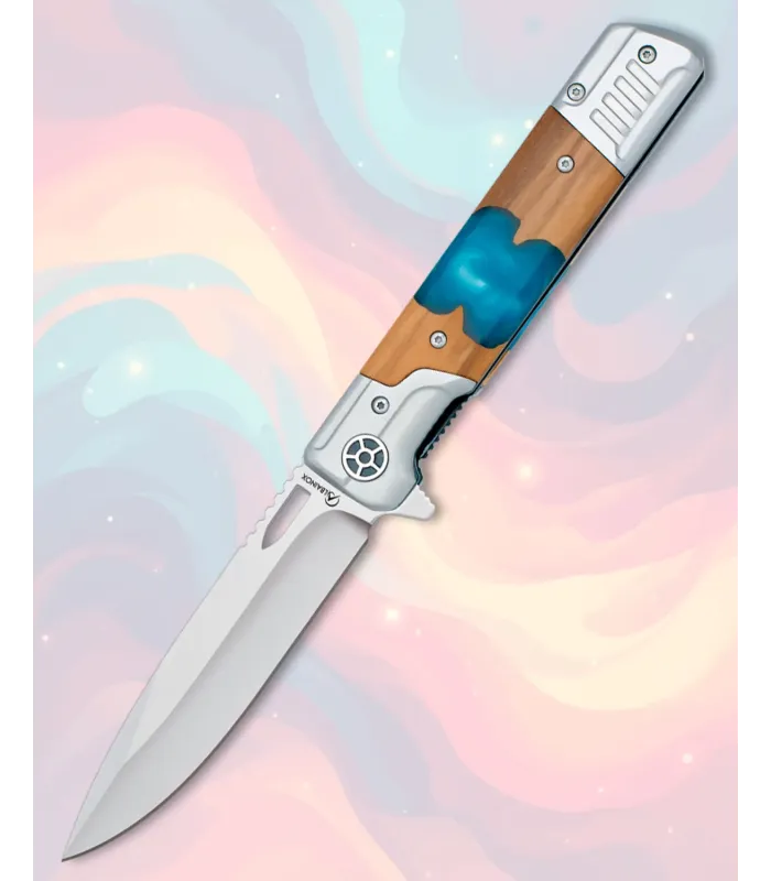 Navaja Albainox hoja 10 cm. acero inox y mango olivo ⚔️