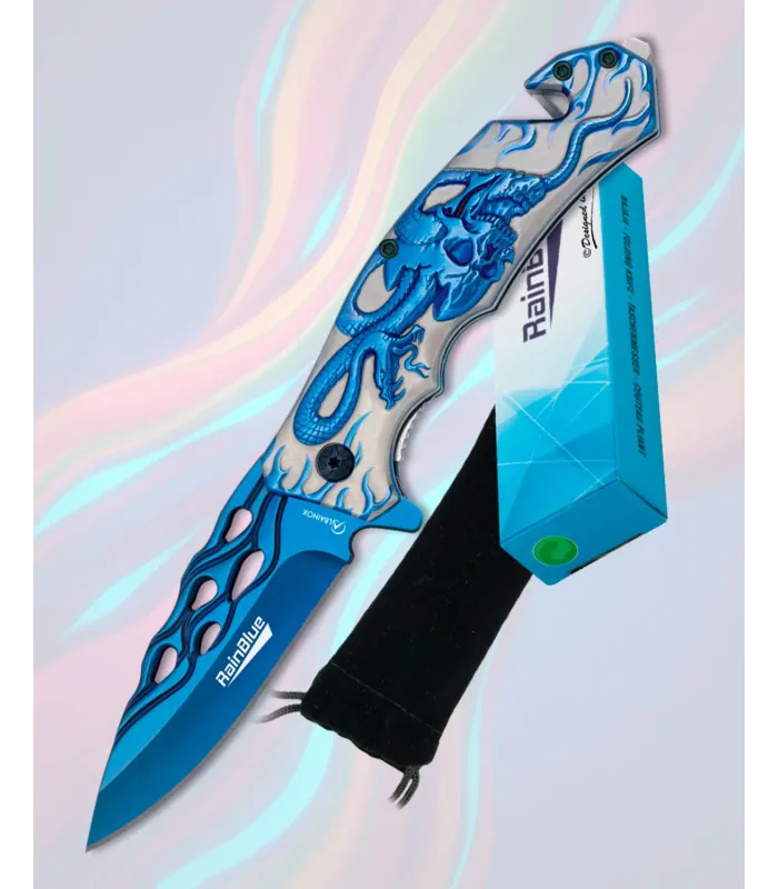 Rettnungsmesser Rainblue mit Samthülle ⚔️