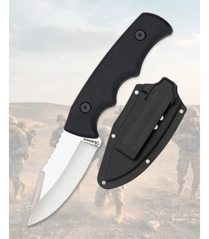 Albainox Taktisches Messer Schwarz SFL mit ABS Scheide ⚔️