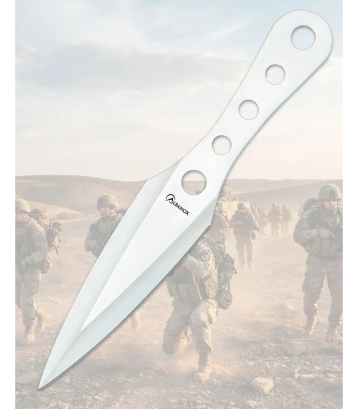 Couteau lanceur Albainox de 15 cm en acier ⚔️