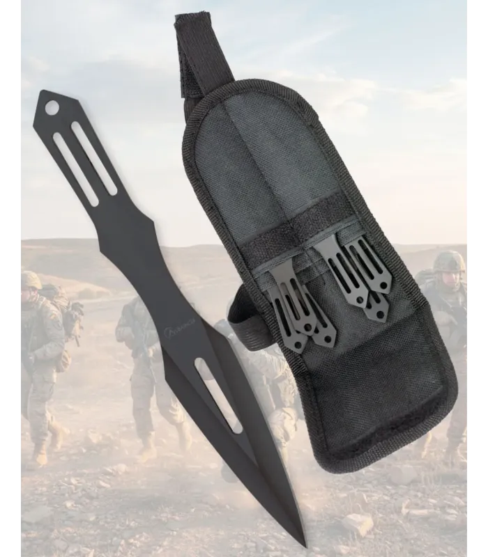 Ensemble de 6 lanceurs Albainox noirs de 13,7 cm ⚔️