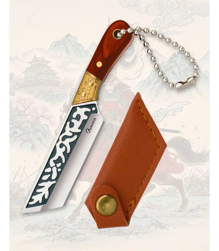 Albainox Cuchillo Mini Tanto con Funda de Cuero ⚔️