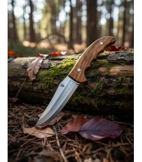 Coltello artigianale per intaglio con manico in olivo ⚔️