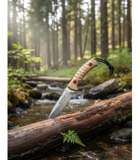 Couteau fixe Muela micarta sable étui Kydex ⚔️