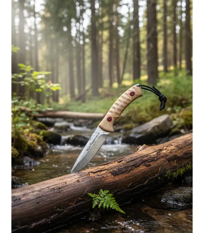 Couteau fixe Muela micarta sable étui Kydex ⚔️