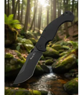 Navaja táctica D2 G10 negra 102mm stonewash ⚔️