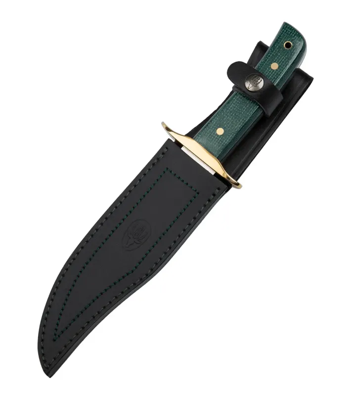 Coltello da caccia Bowie Muela, micarta in giacinto verde
