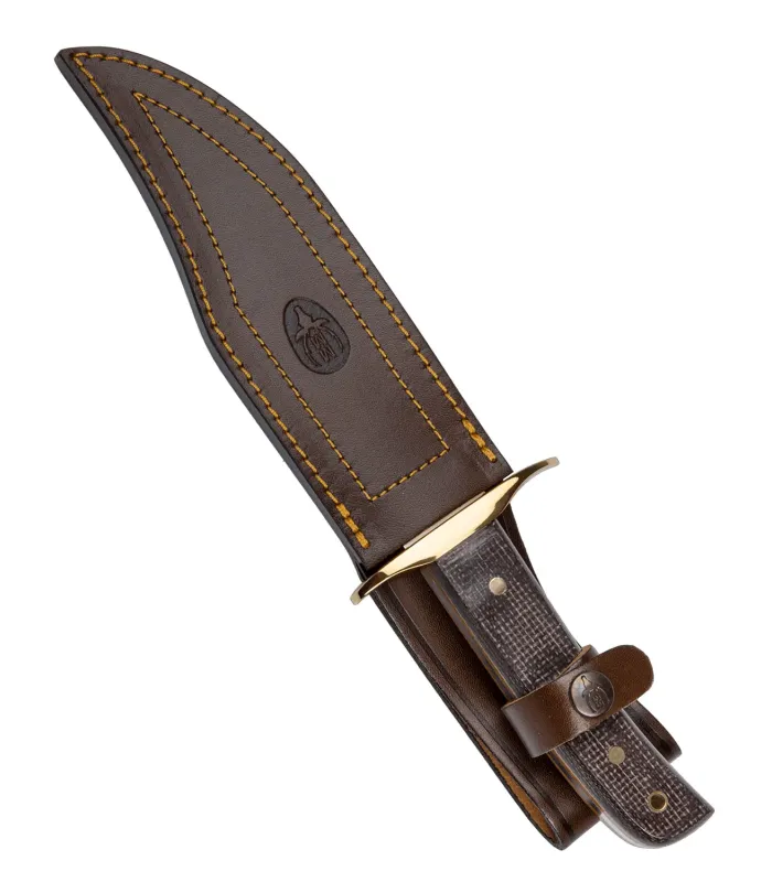 Muela Bowie jachtmes, bruin jute micarta