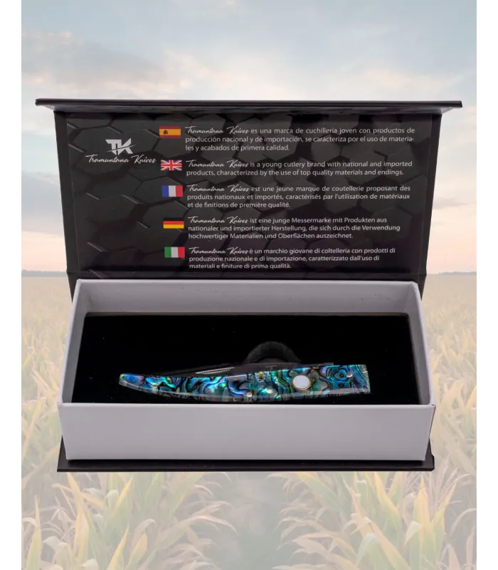 Tramuntana puntmes met abalone en acryl handvat