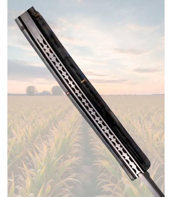 Couteau à pointe Tramuntana avec manche en nacre et acrylique.