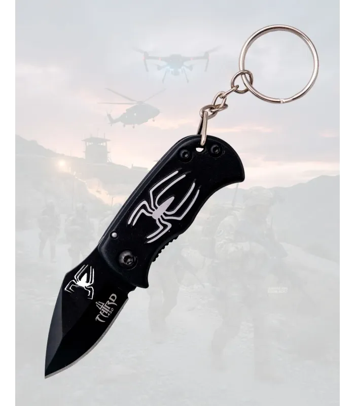 Third Laser-Cut Spider Keychain Knife