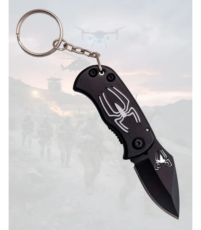 Third Laser-Cut Spider Keychain Knife