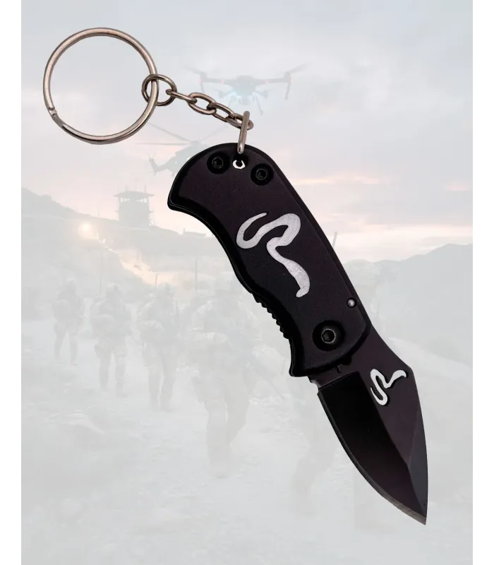 Third Keychain Knife Laser-Cut Cobra Silhouette