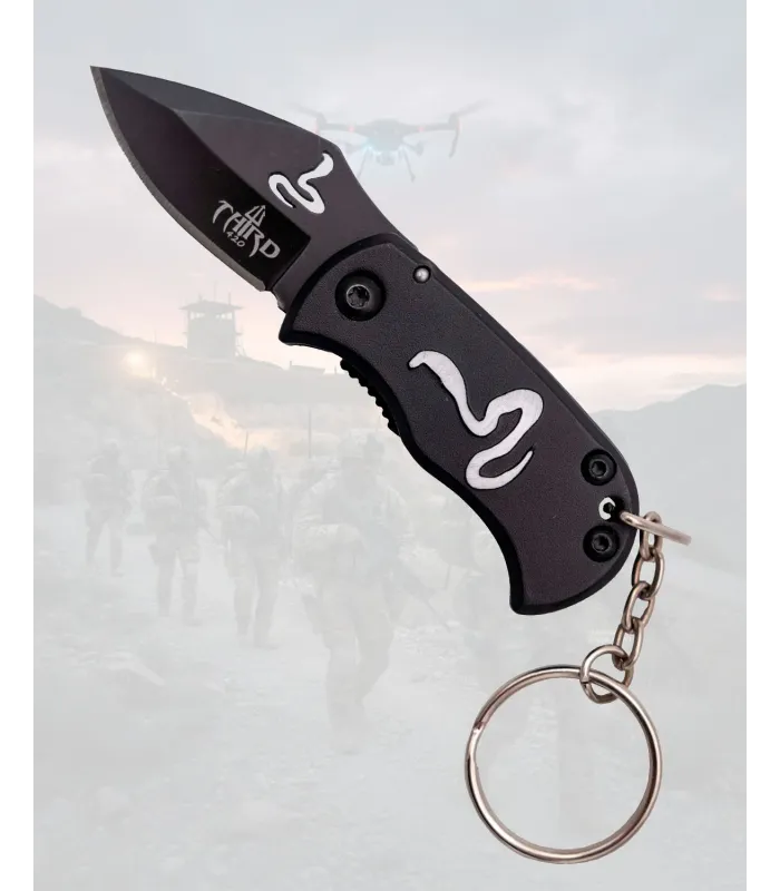 Coltello portachiavi Third silhouette di cobra tagliata al laser