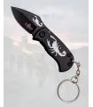 Third Keychain Knife with Laser-Cut Scorpion Silhouette