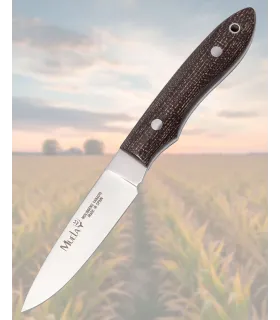 Couteau Muela intégral micarta jute marron, avec étui
